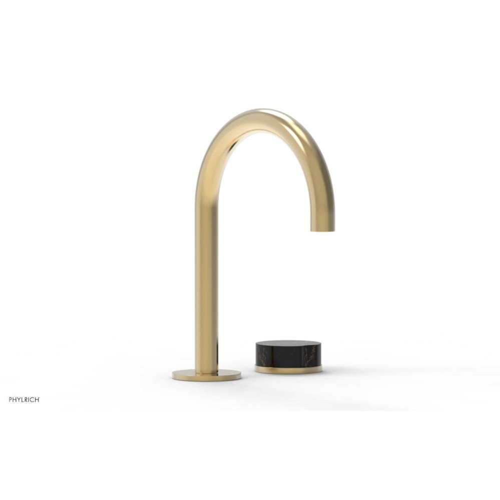 Widespread Faucet Black Marble Handle High Spout