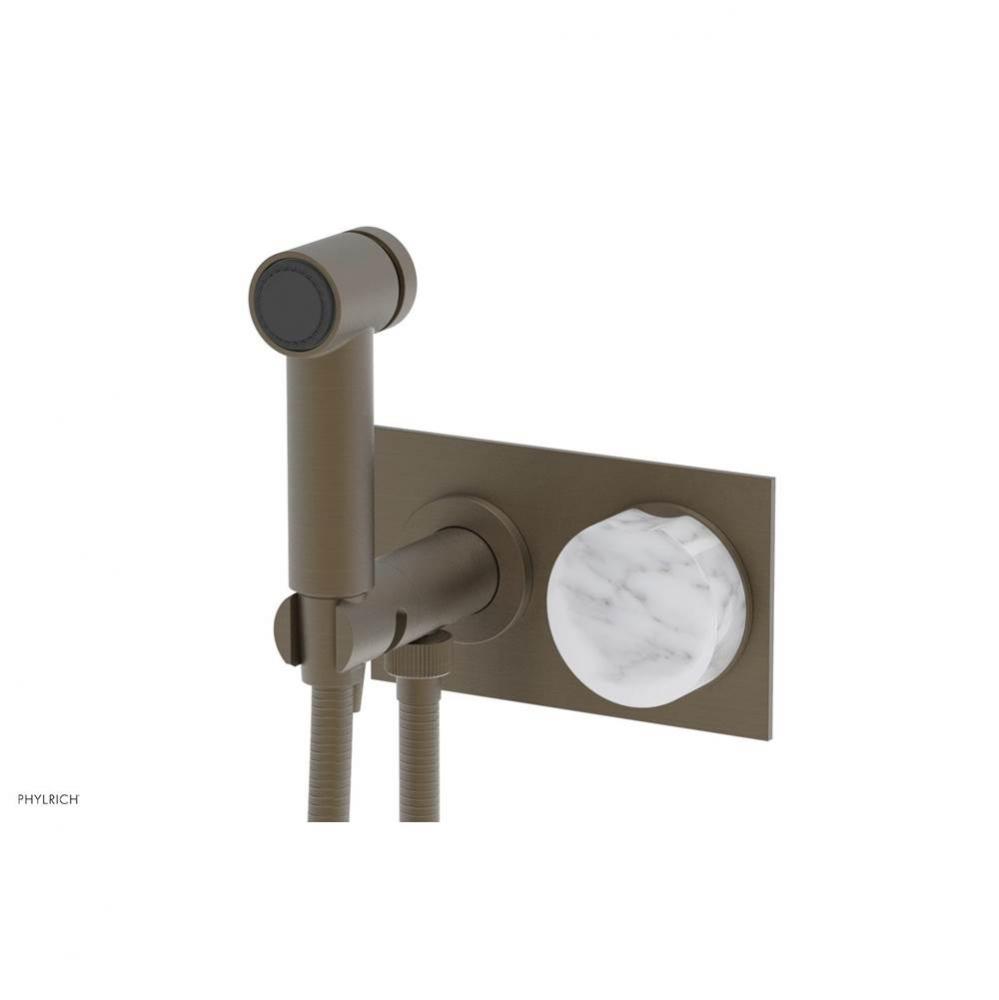 Wall Monted Bidet, White Marble Handle