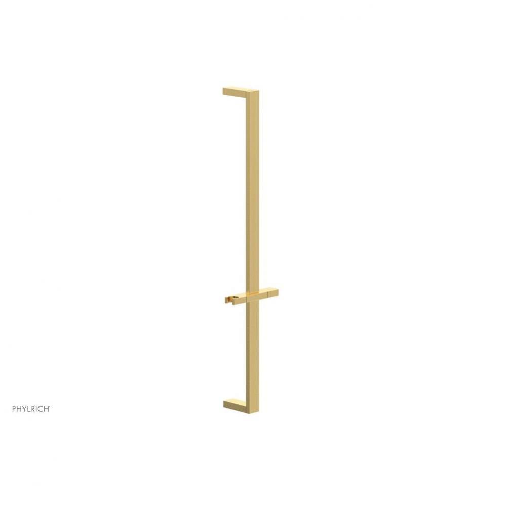 Satin Gold 27'' Flat Adjustable Handshower Slide Bar With Holder