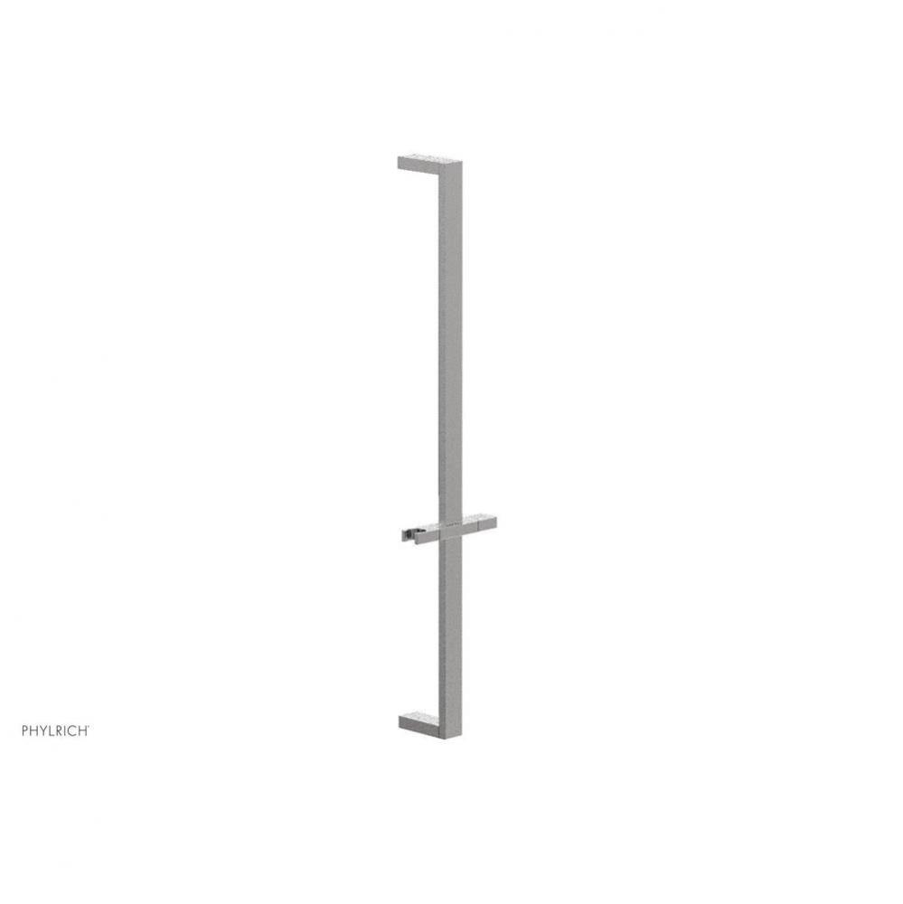 Satin Chrome 27'' Flat Adjustable Handshower Slide Bar With Holder
