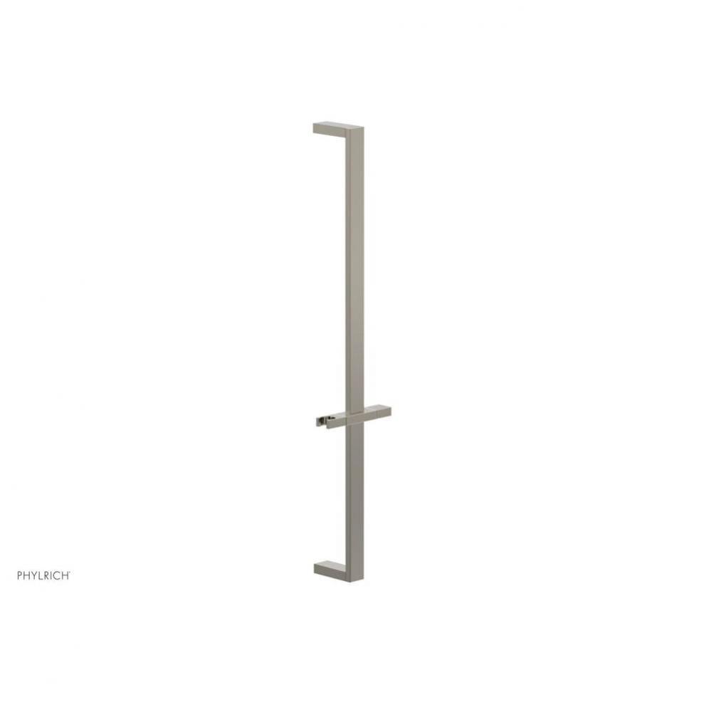 Polished Nickel 27'' Flat Adjustable Handshower Slide Bar With Holder