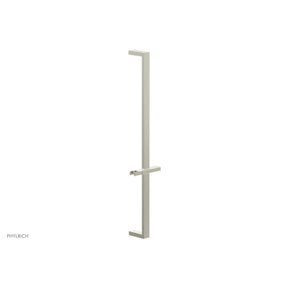 Satin Nickel 27'' Flat Adjustable Handshower Slide Bar With Holder