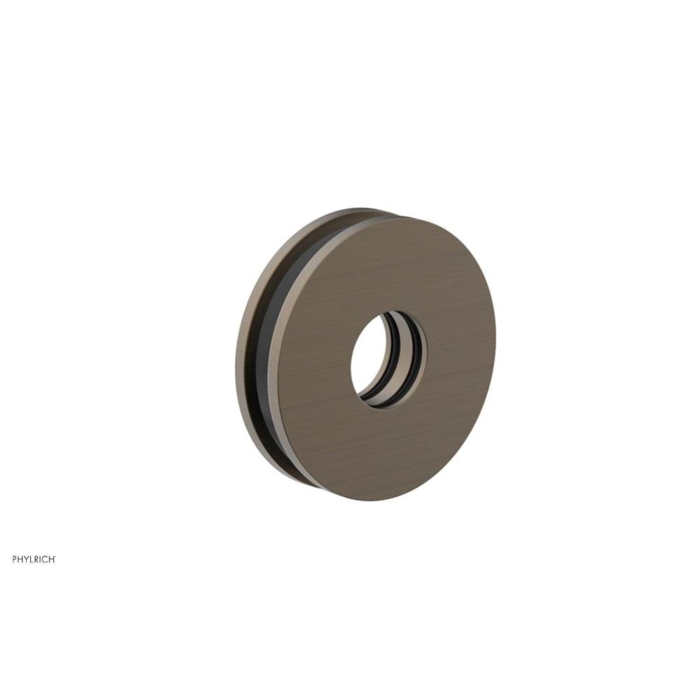 Old English Brass Jolie Round Shower Arm Flange With Black Accents