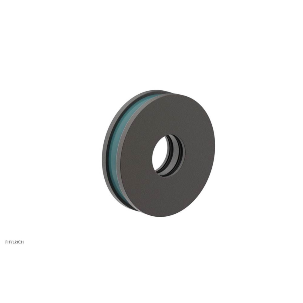 Oil Rubbed Bronze Jolie Round Shower Arm Flange With Turquoise Accents