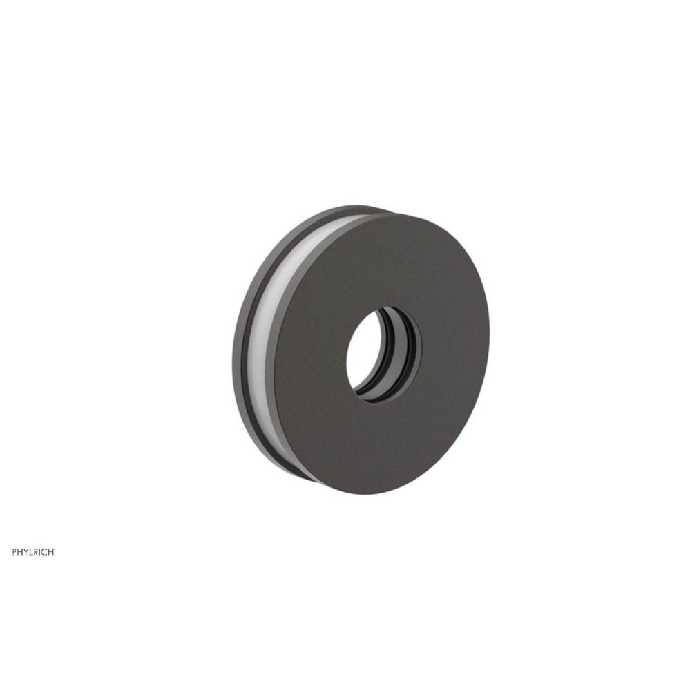 Oil Rubbed Bronze Jolie Round Shower Arm Flange With Gloss White Accents