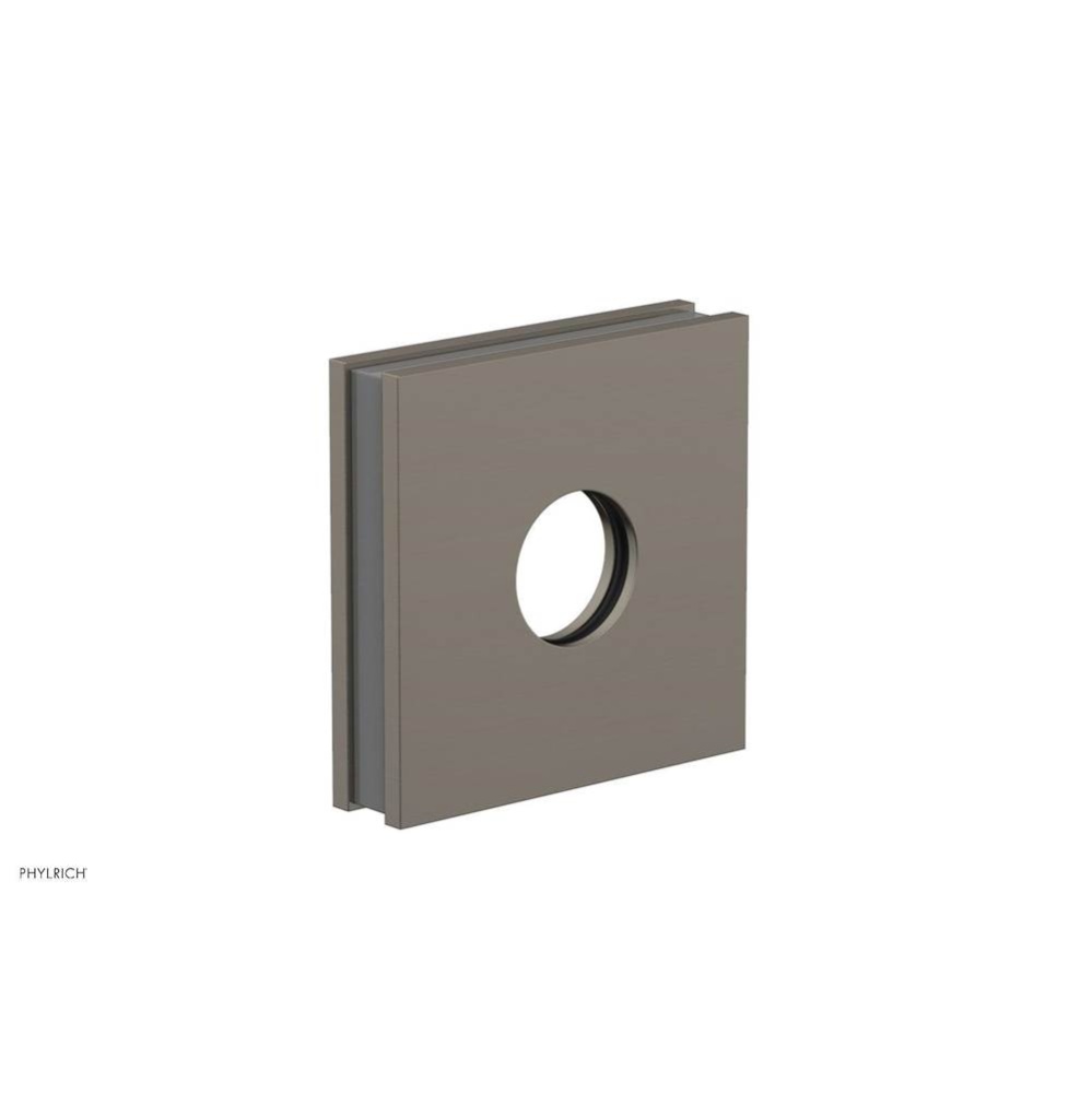 Pewter Jolie Square Shower Arm Flange With Grey Accents