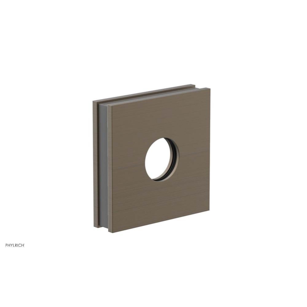 Old English Brass Jolie Square Shower Arm Flange With Grey Accents