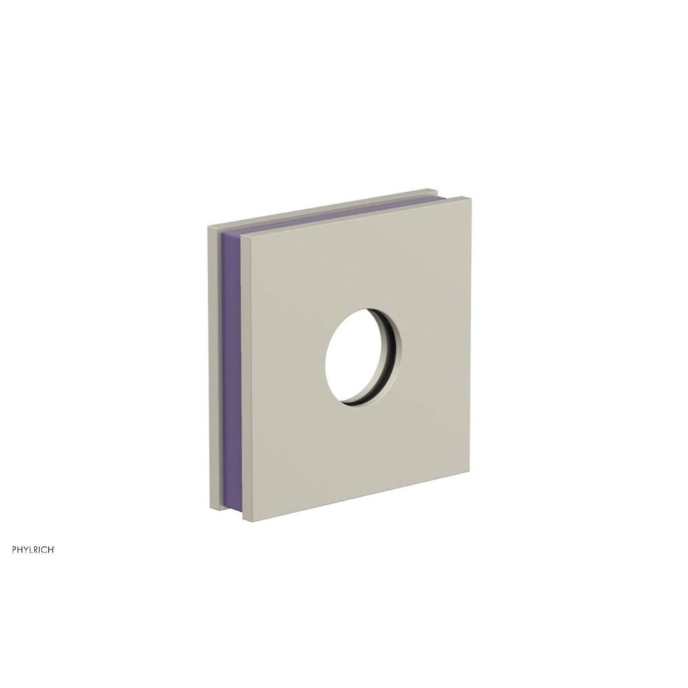 Burnished Nickel Jolie Square Shower Arm Flange With Purple Accents