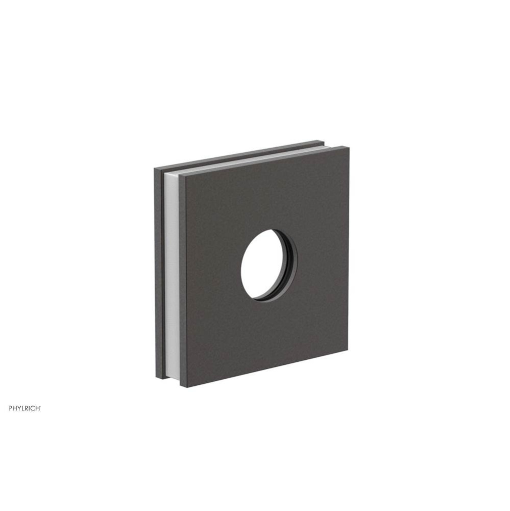 Oil Rubbed Bronze Jolie Square Shower Arm Flange With Gloss White Accents