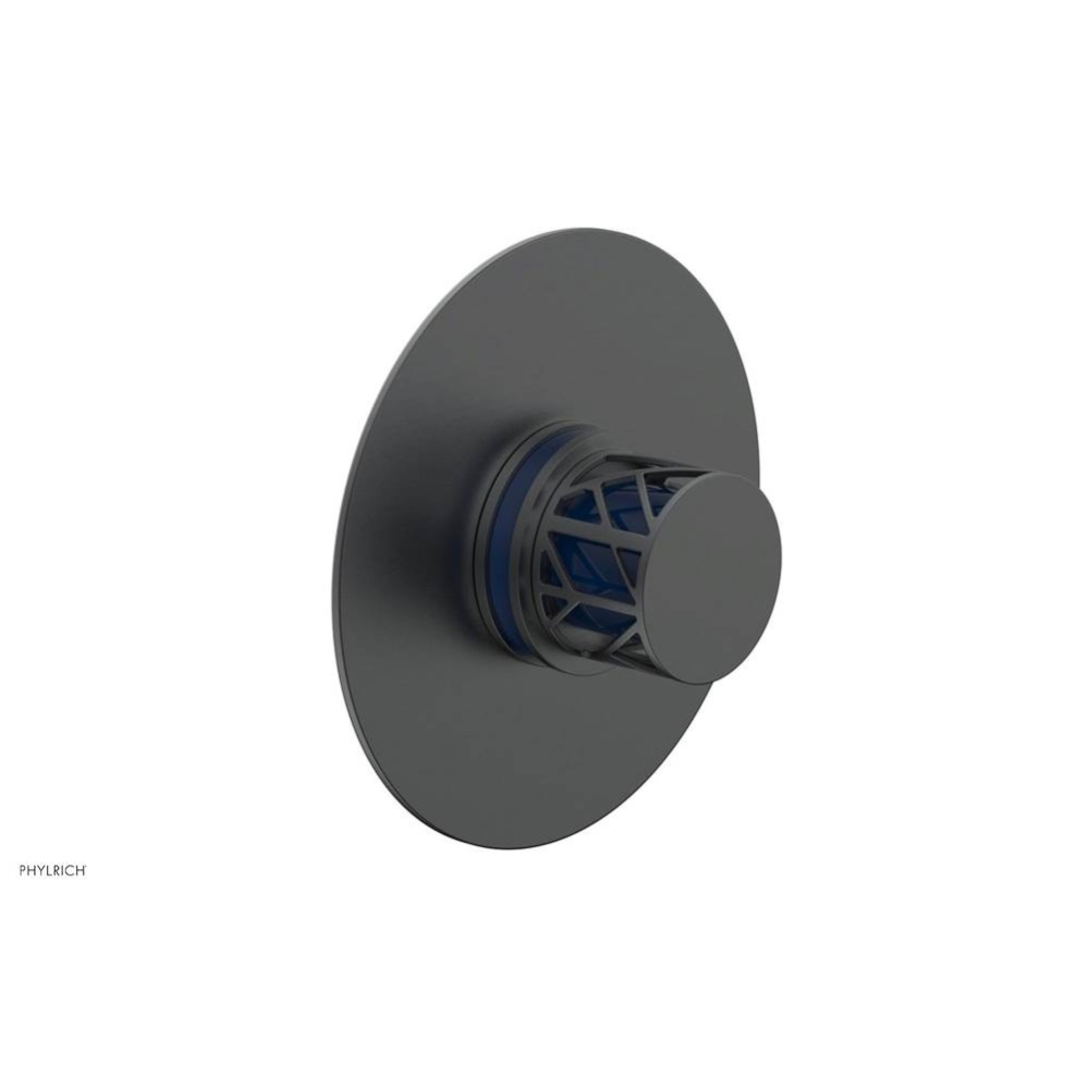 Gunmetal Gray Jolie Round Thermostatic/Pressure Balance Shower Trim With Round Cutaway Handle And