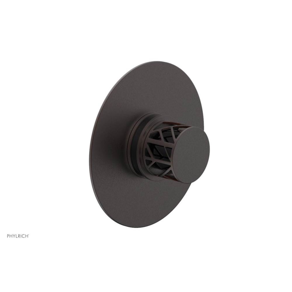 Weathered Copper Jolie Round Thermostatic/Pressure Balance Shower Trim With Round Cutaway Handle A