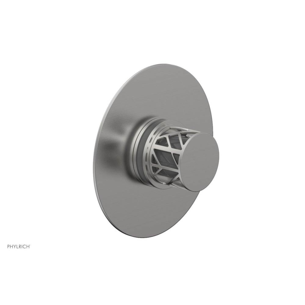 Satin Chrome Jolie Round Thermostatic/Pressure Balance Shower Trim With Round Cutaway Handle And G
