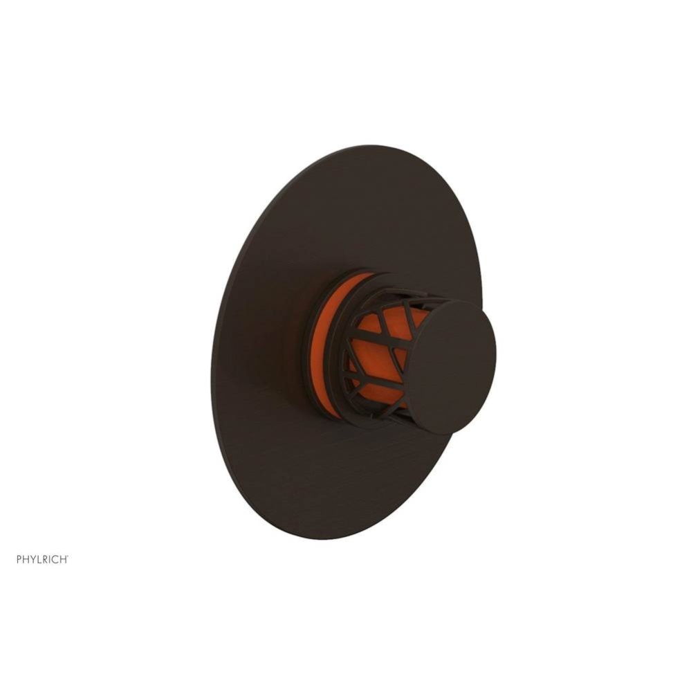 Antique Bronze Jolie Round Thermostatic/Pressure Balance Shower Trim With Round Cutaway Handle And