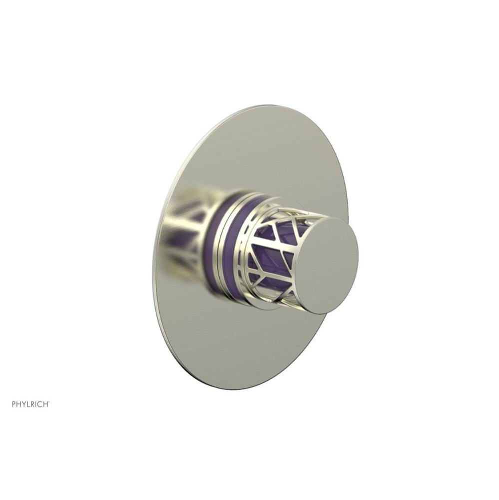 Satin Nickel Jolie Round Thermostatic/Pressure Balance Shower Trim With Round Cutaway Handle And P