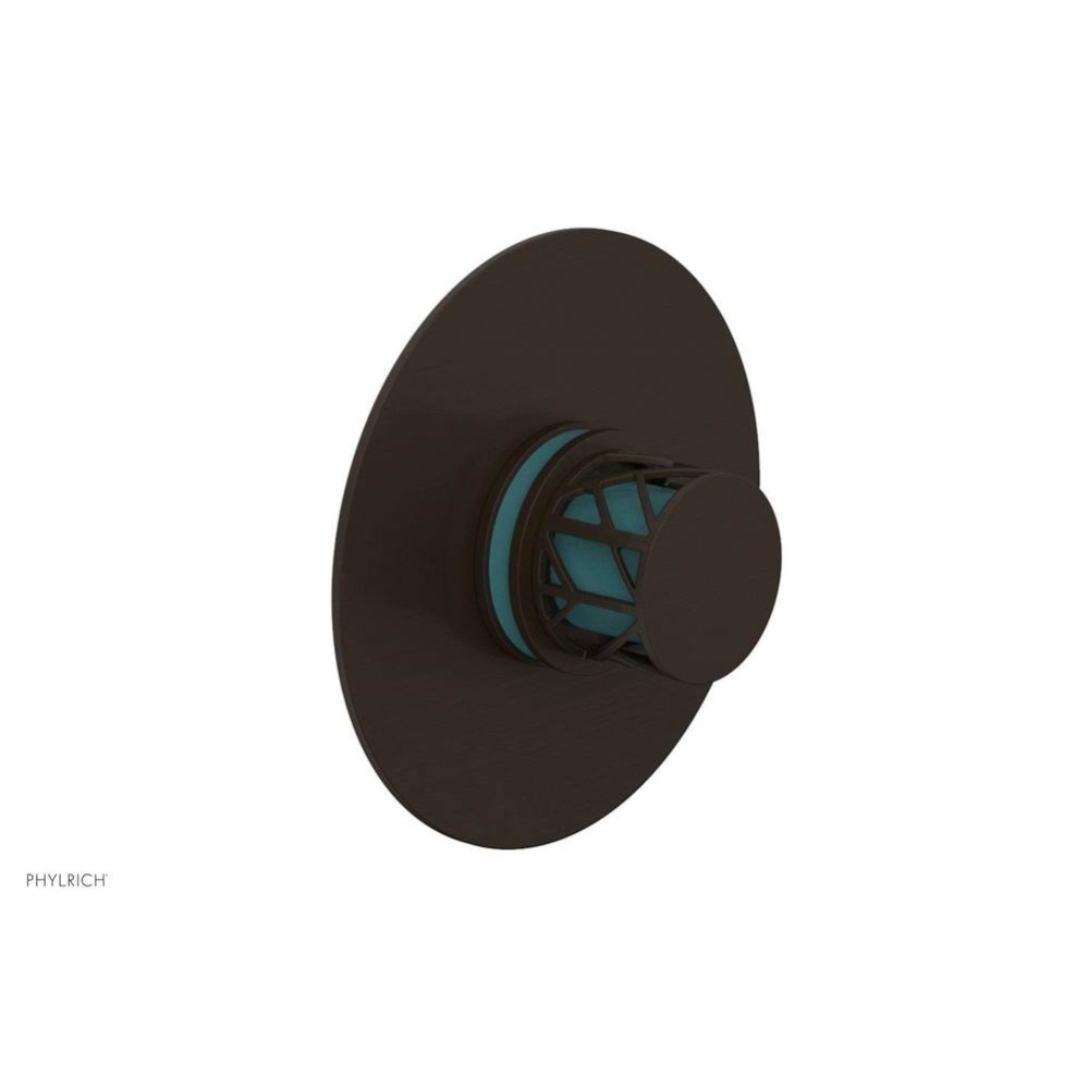 Antique Bronze Jolie Round Thermostatic/Pressure Balance Shower Trim With Round Cutaway Handle And