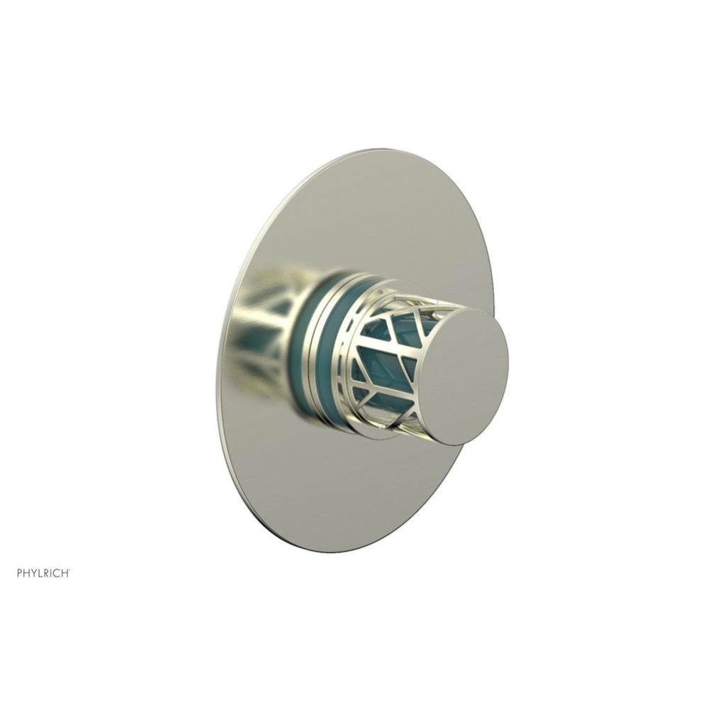 Satin Nickel Jolie Round Thermostatic/Pressure Balance Shower Trim With Round Cutaway Handle And T
