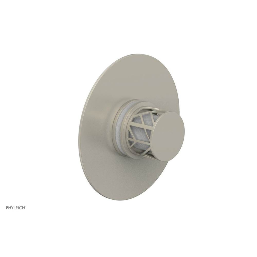 Burnished Nickel Jolie Round Thermostatic/Pressure Balance Shower Trim With Round Cutaway Handle A