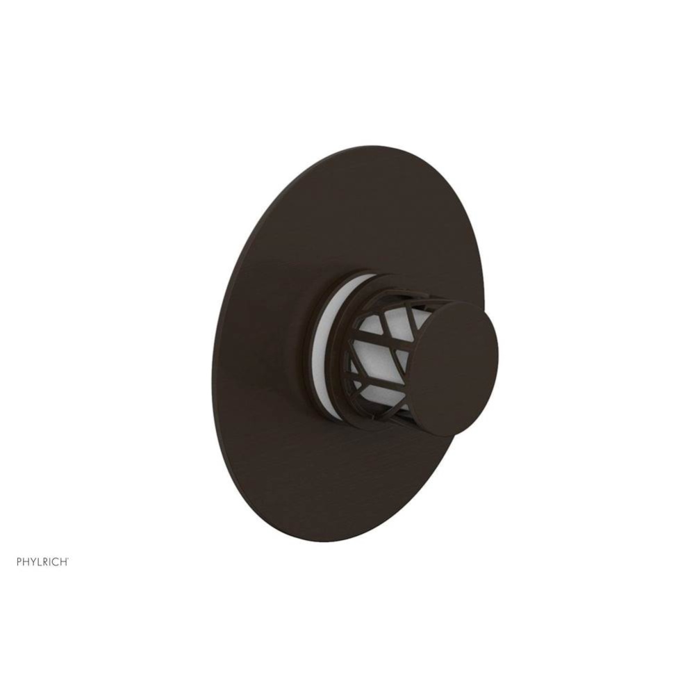 Antique Bronze Jolie Round Thermostatic/Pressure Balance Shower Trim With Round Cutaway Handle And