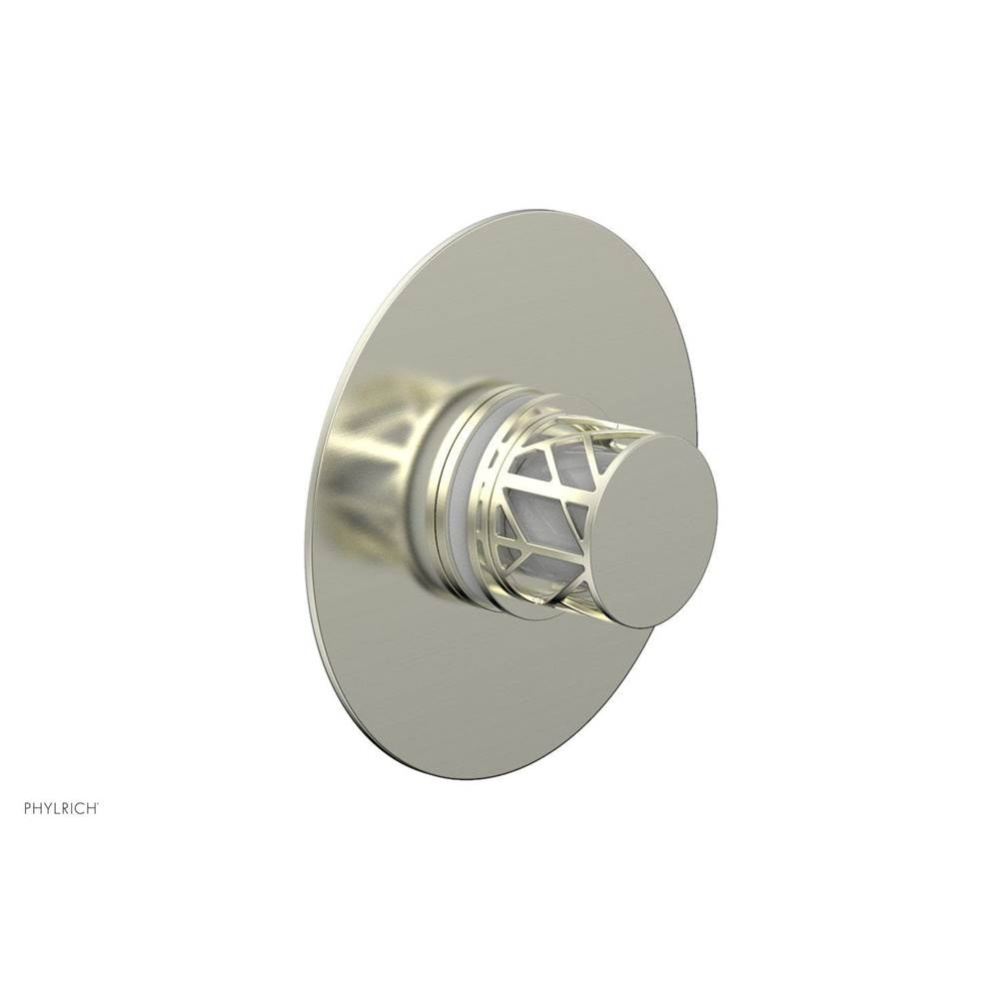 Satin Nickel Jolie Round Thermostatic/Pressure Balance Shower Trim With Round Cutaway Handle And G