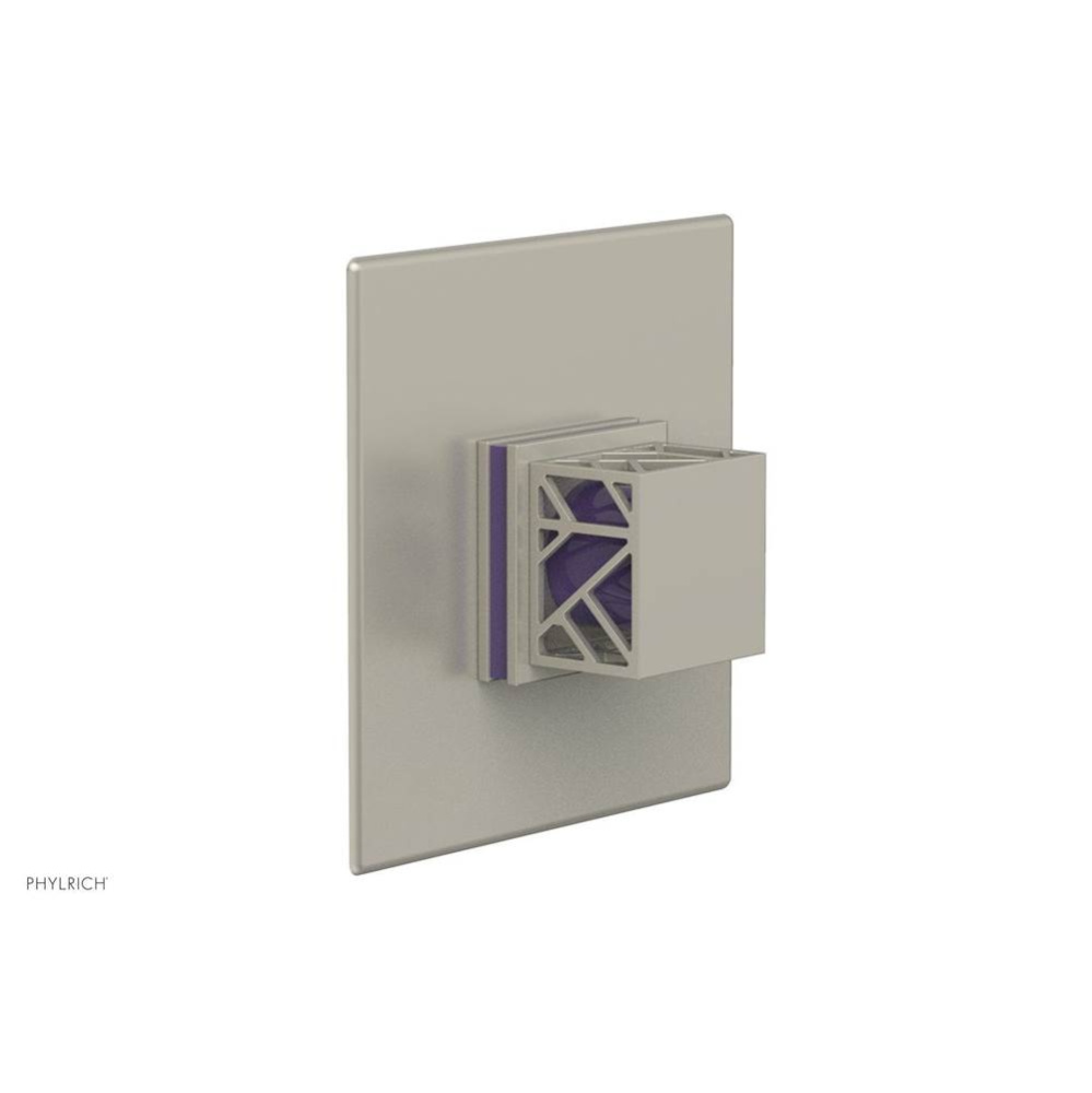 Burnished Nickel Jolie Square Thermostatic/Pressure Balance Shower Trim With Square Cutaway Handle