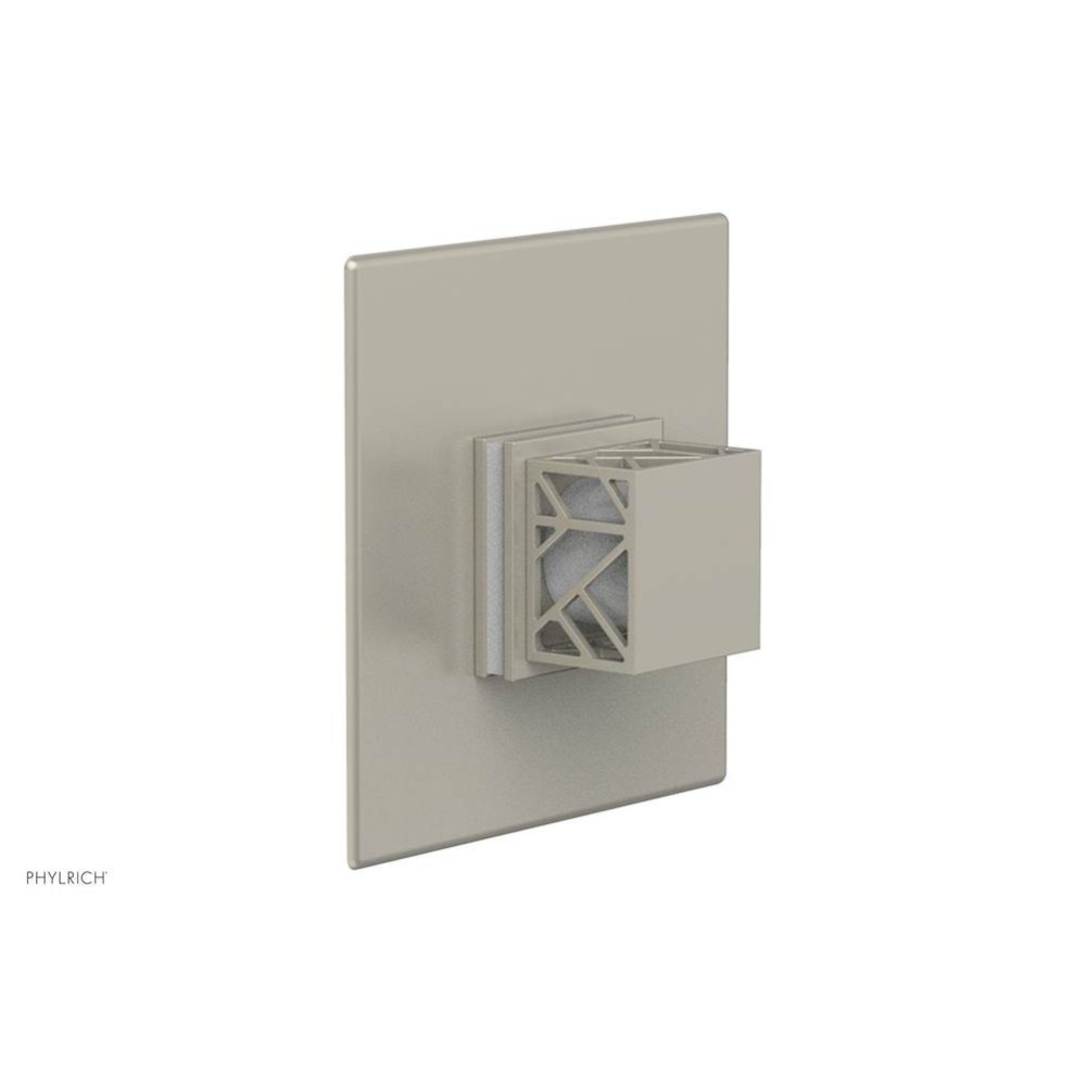 Burnished Nickel Jolie Square Thermostatic/Pressure Balance Shower Trim With Square Cutaway Handle