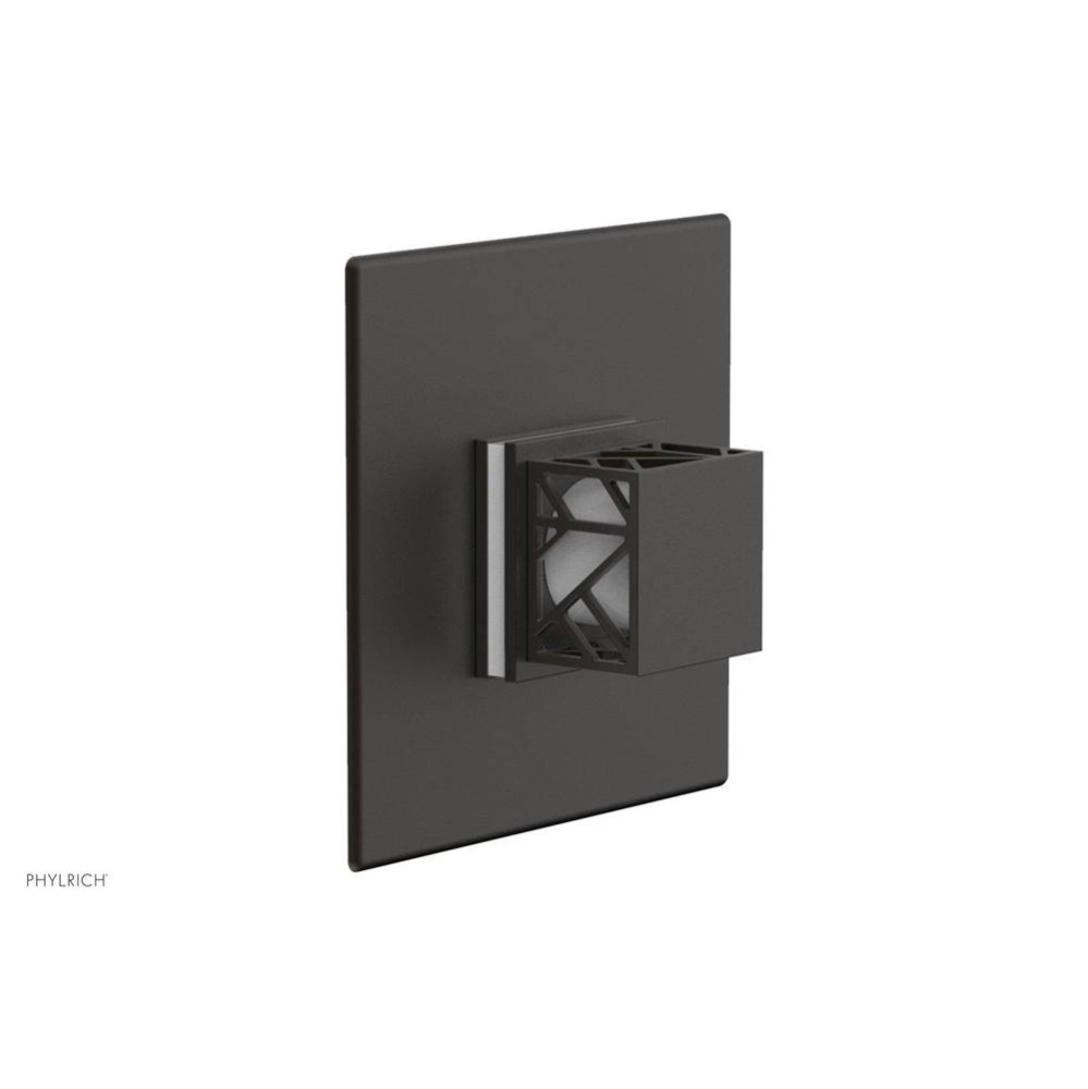 Oil Rubbed Bronze Jolie Square Thermostatic/Pressure Balance Shower Trim With Square Cutaway Handl