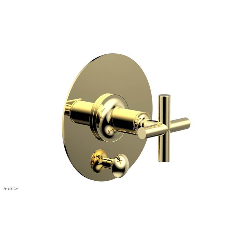 Pb Shower Plate W Div Set Cross Hdl Trim