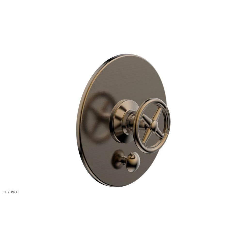 Pb  Works  Shwr Plate W/Div, Cross Handle