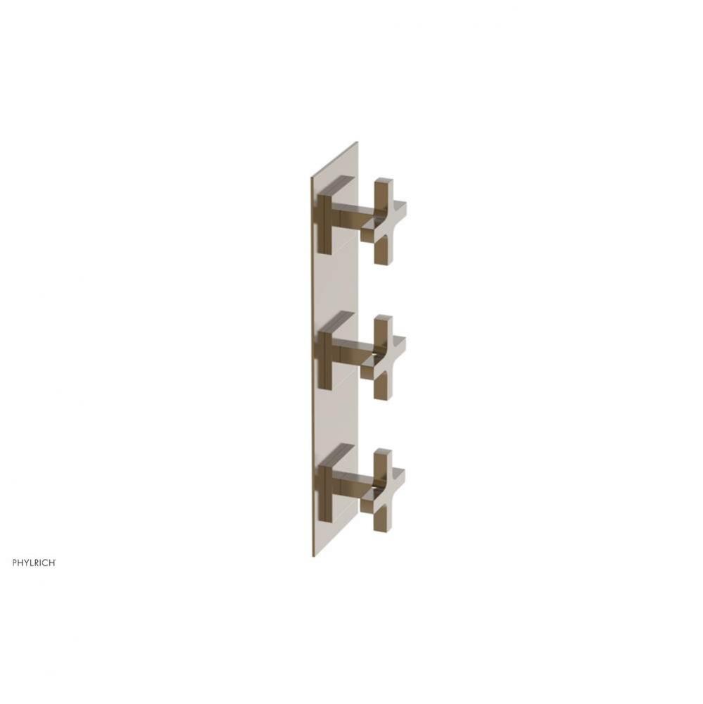CROI - Thermostatic Valve with Two Volume Control - Cross Handles