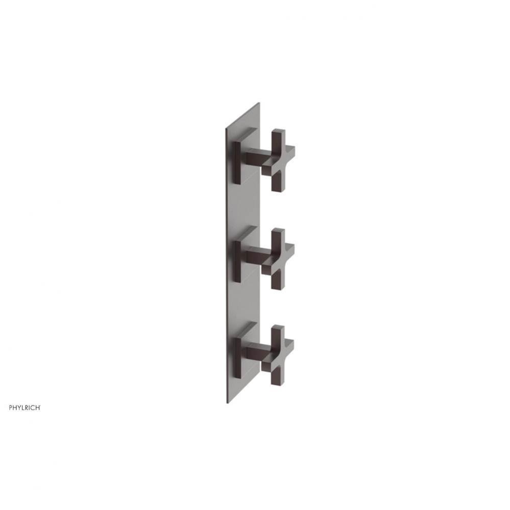 CROI - Thermostatic Valve with Two Volume Control - Cross Handles