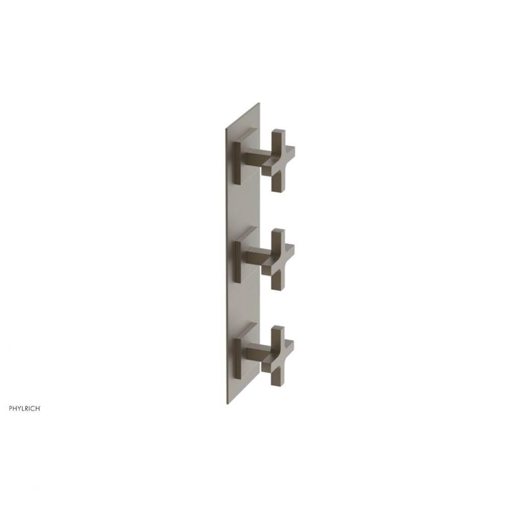 CROI - Thermostatic Valve with Two Volume Control - Cross Handles