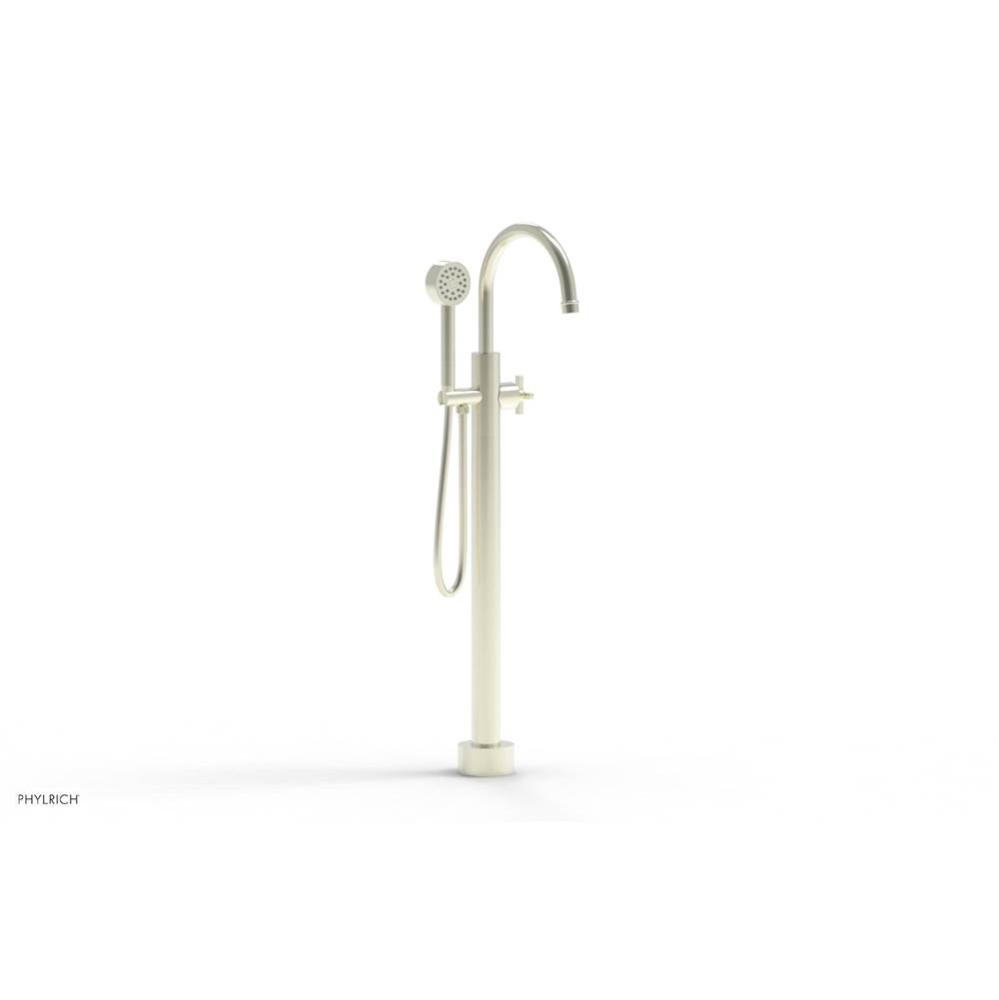 Floor Mounted Tub Filler Cross Hdl W/Handshwr-Tall