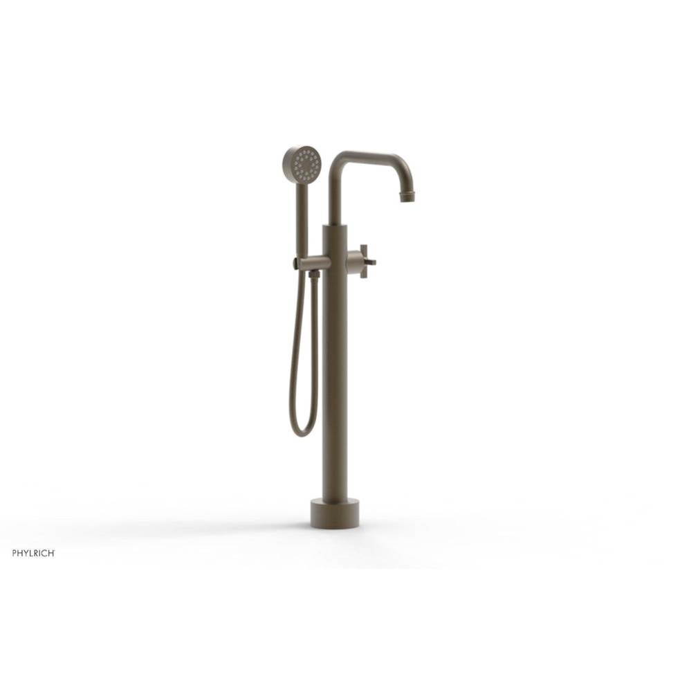 Floor Mounted Tub Filler Lever Hdl W/Handshwr-Short