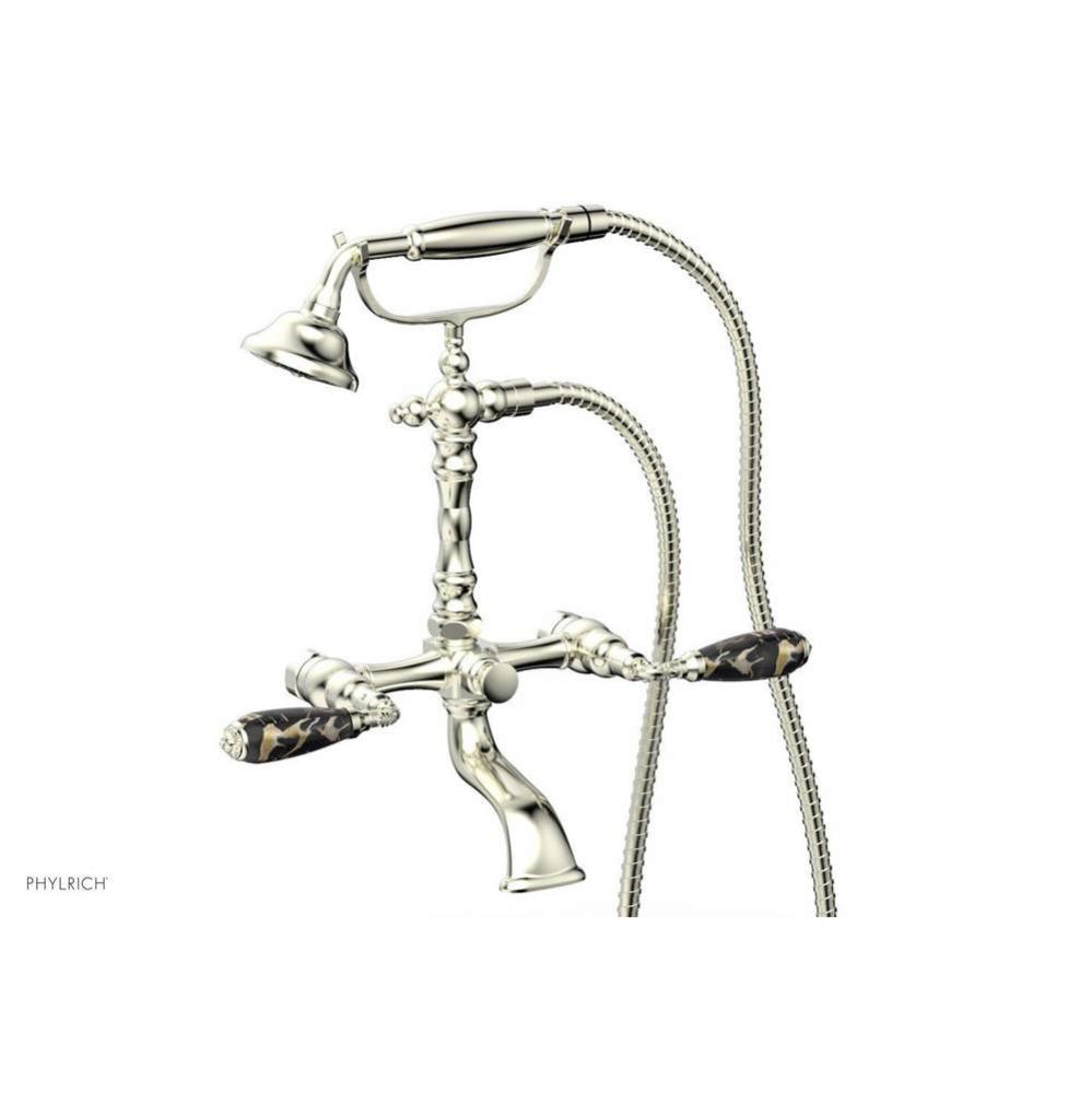 VALENCIA Exposed Tub & Hand Shower - Black Marble Lever Handle K2393-40