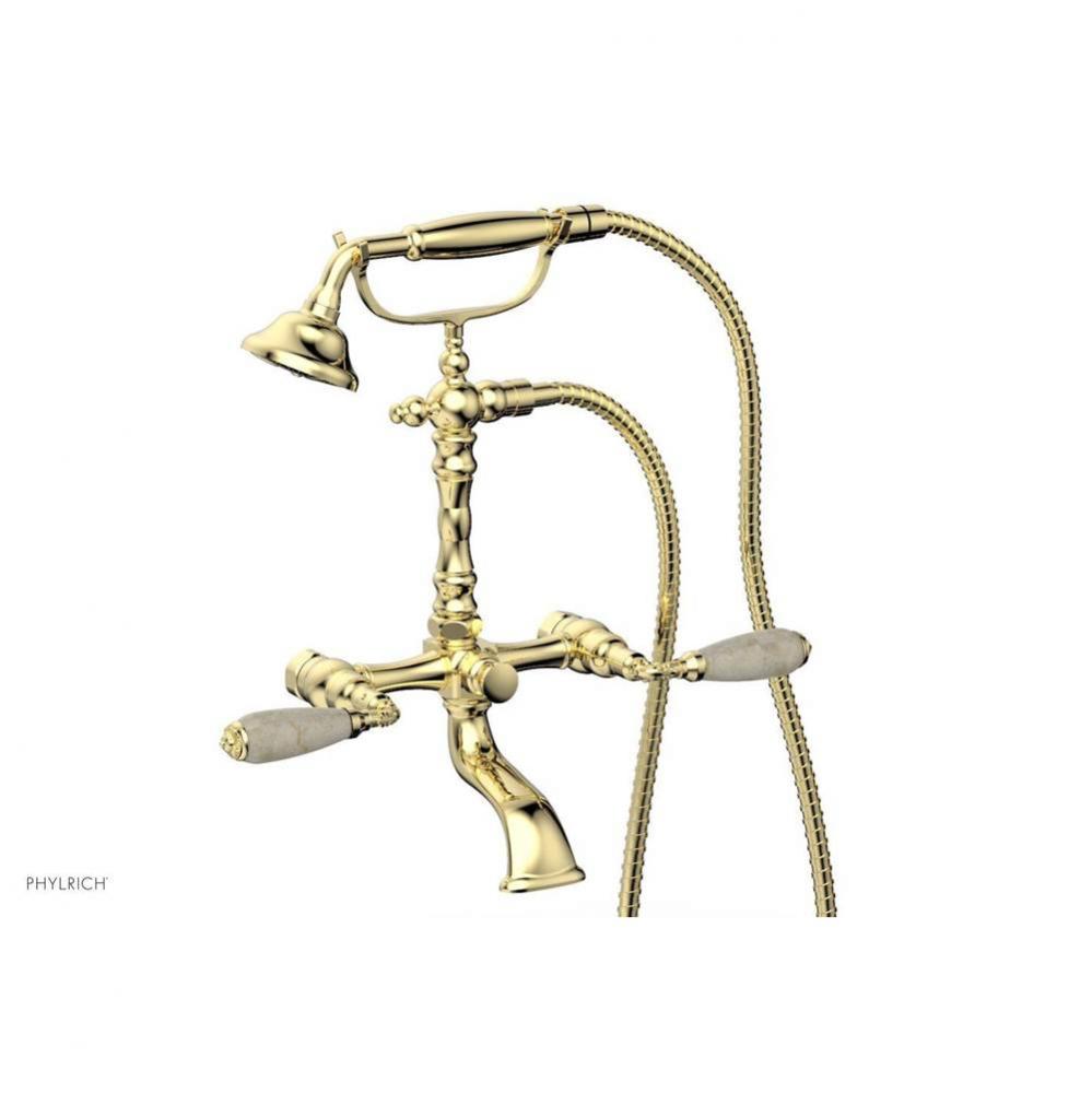 VALENCIA Exposed Tub & Hand Shower - Beige Marble Lever Handle K2393-41