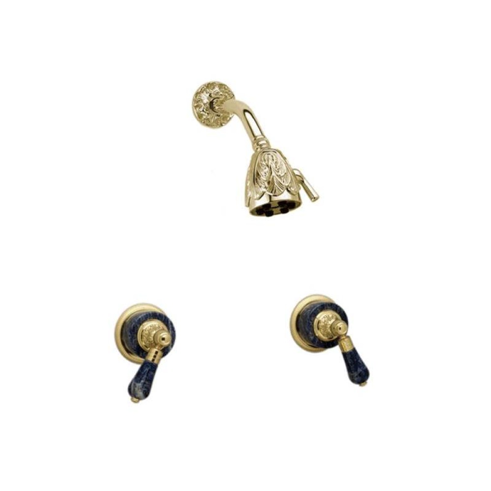 Versailles Two Hdl Shwr Set Blue Sodalite