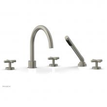 Phylrich 120-48/15B - Deck Tub Set W H/Shwr Cross Handle