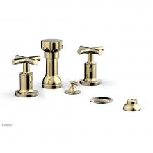 Phylrich 121-60/03U - Four Hole Bidet Set Cross Handle