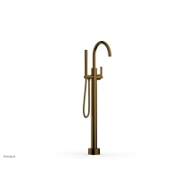 Phylrich D130-44-01/002 - Floor Mounted Tub Filler Lever Tubular W/Handshwr-Tall