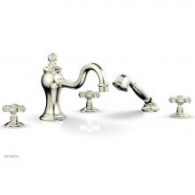 Phylrich 162-48/003 - MARVELLE Deck Tub Set with Hand Shower - Cross Handles 162-48