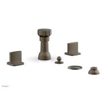 Phylrich 181-60/008 - Four Hole Bidet Set Radi, Blade Handle