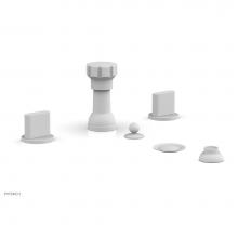 Phylrich 183-60/050 - Four Hole Bidet Set Rond, Blade Handle