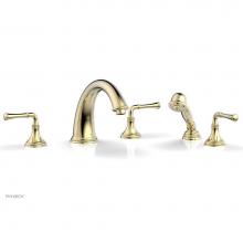 Phylrich 208-48/03U - COINED Deck Tub Set with Hand Shower - Lever Handles 208-48