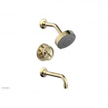 Phylrich 220-26/03U - Pb Tub & Shwr Kit Works, Cross Handle