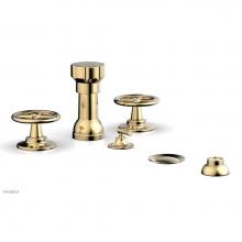 Phylrich 220-60/004 - Four Hole Bidet Set Works, Cross Handle
