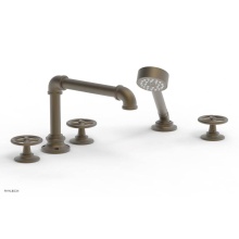 Phylrich 221-48/008 - Deck Tub Set Works Industrial W/ Hs, Cross Handle