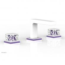 Phylrich 222-02-050X046 - Satin White Jolie Widespread Lavatory Faucet With Rectangular Low Spout, Square Cutaway Handles, A