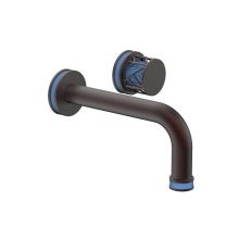Phylrich 222-15-05WX043 - Weathered Copper Jolie Single Handle Wall Faucet With Tubular Spout, Round Cutaway Handles, And Li