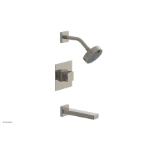 Phylrich 222-27-014X051 - Polished Nickel Jolie Pressure Balance Tub & Shower Set With Square Trim