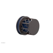 Phylrich 222-35-05WX044 - Weathered Copper Jolie Diverter/Volume Control Trim With Round Cutaway Handles And Navy Blue Accen